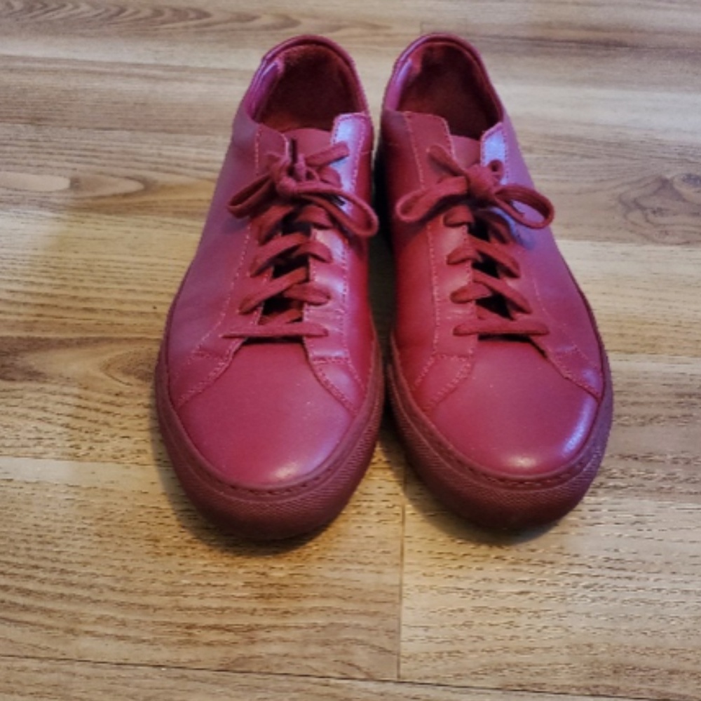 Red Common Projects Achilles Low Sneaker